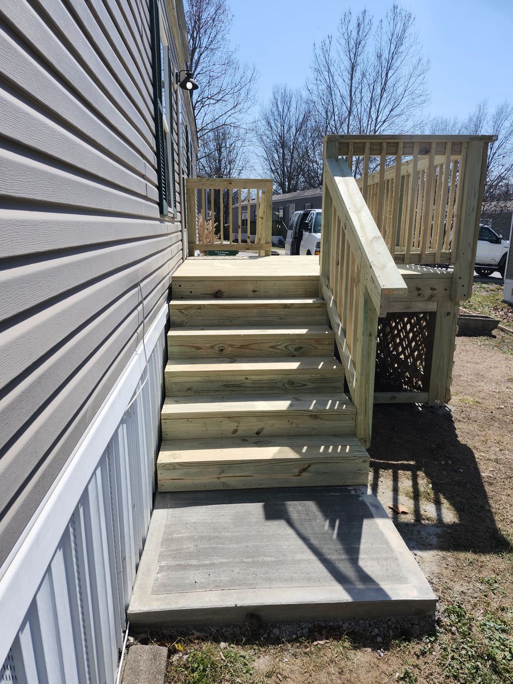 New steps with rail in Belton, MO